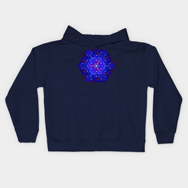 Deep neural networks in kaleidoscopic style. Kids Hoodie by Artist Natalja Cernecka